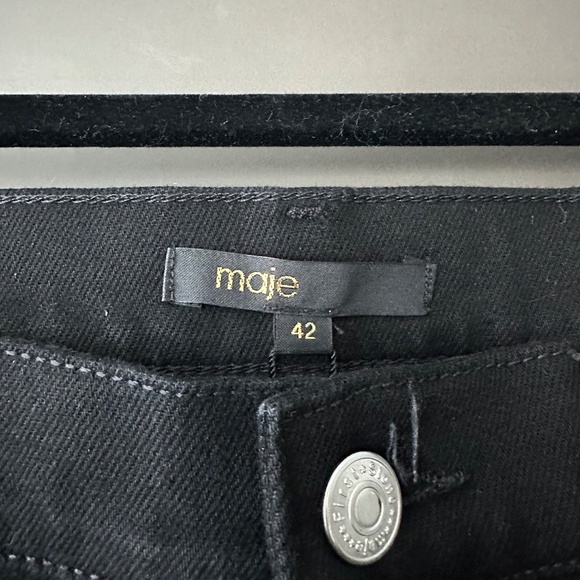 MAJE Pavata Flared Frayed-Hem Stretch-Denim Jeans - Picture 8 of 11